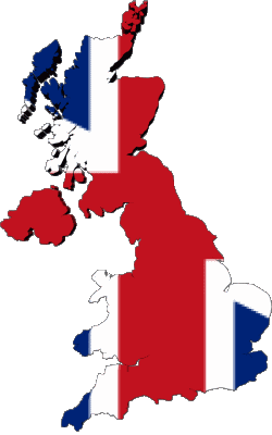 Map UK Europe Flags 