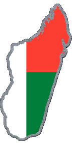 Mapa Madagascar África Banderas 