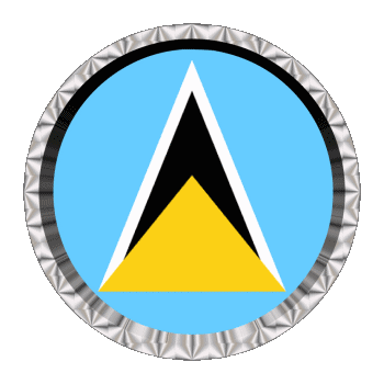 Rond - Anneaux Sainte Lucie Amériques Drapeaux 