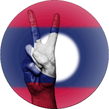 Rond Laos Asie Drapeaux 