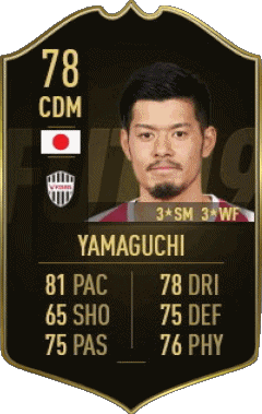 Hotaru Yamaguchi Japan F I F A - Karten Spieler Videospiele Multimedia 