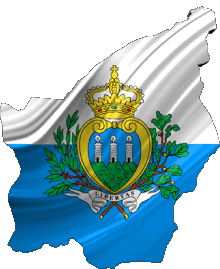 Mapa San Marino Europa Banderas 