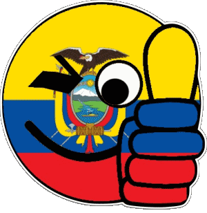 Smiley - OK Ecuador Amerika Fahnen 