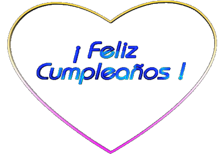 001 Corazón Feliz Cumpleaños Spagnolo Messagi 