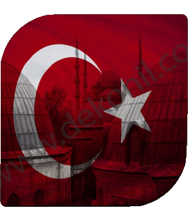 Carré Turquie Asie Drapeaux 