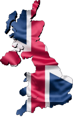 Carta Geografica UK Europa Bandiere 