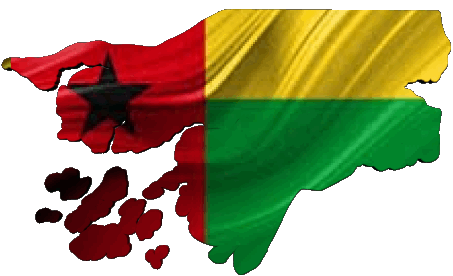 Carte Guinée Bissau Afrique Drapeaux 