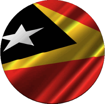 Rond Timor Oriental Asie Drapeaux 