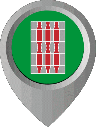 Marcador de ubicación Umbria Italia Europa Banderas 