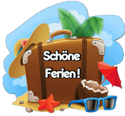 09 Transparent Background Schöne Ferien German Messages 