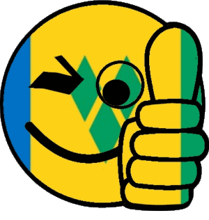 Faccina - OK Saint Vincent e Grenadine America Bandiere 