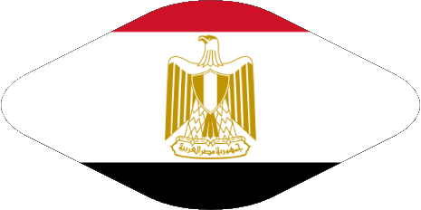 Ovale 02 Egypte Afrique Drapeaux 