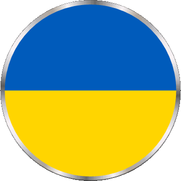 Round Ukraine Europe Flags 