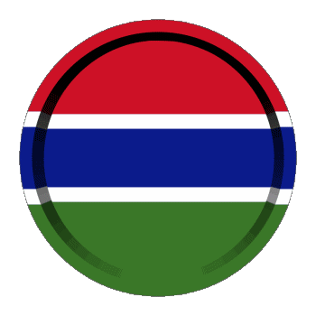 Round - Rings Gambia Africa Flags 