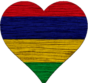 Cuore Mauritius Africa Bandiere 