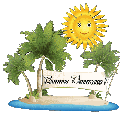 21 Fondo transparente Bonnes Vacances Francés Mensajes 