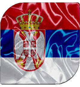 Quadrato Serbia Europa Bandiere 