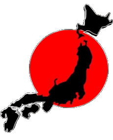 Karte Japan Asien Fahnen 