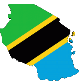Map Tanzania Africa Flags 