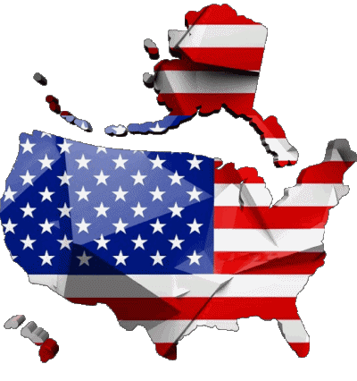 Map U.S.A - National America Flags 