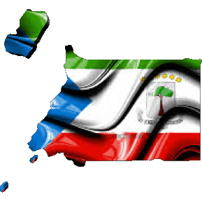 Map Equatorial Guinea Africa Flags 