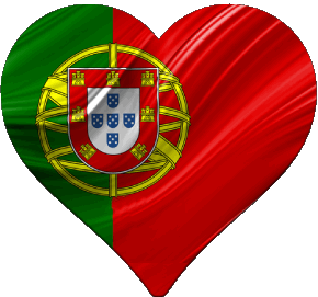 Heart Portugal Europe Flags 