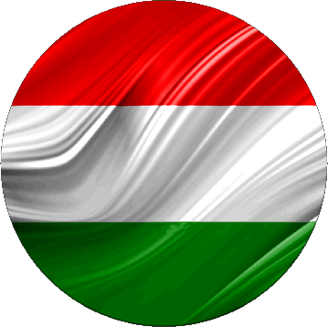 Rond Hongrie Europe Drapeaux 