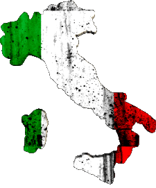 Mapa Nacional Italia Europa Banderas 