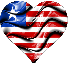 Cuore Liberia Africa Bandiere 