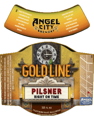 Goldline - Pilsner-Goldline - Pilsner Angel City Brewery USA Bières Boissons 