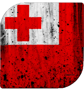 Square Tonga Oceania Flags 