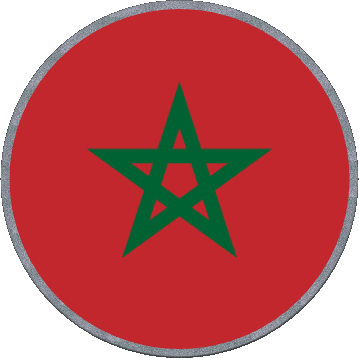 Tondo Marocco Africa Bandiere 