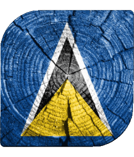 Platz St. Lucia Amerika Fahnen 