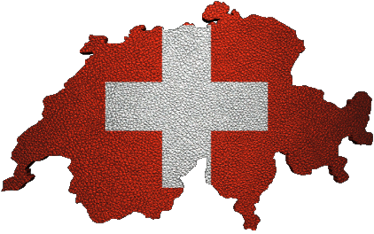 Karte Schweiz Europa Fahnen 