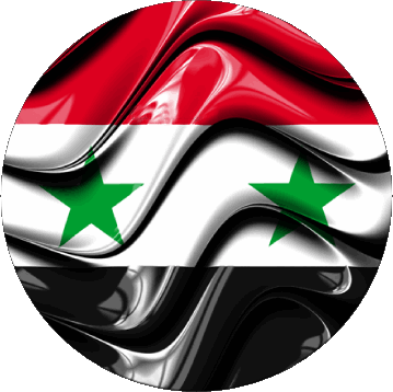 Round Syria Asia Flags 