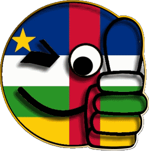 Smiley - OK Centrafrique Afrika Fahnen 