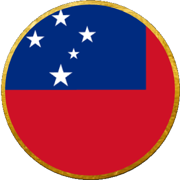 Rond Samoa Océanie Drapeaux 