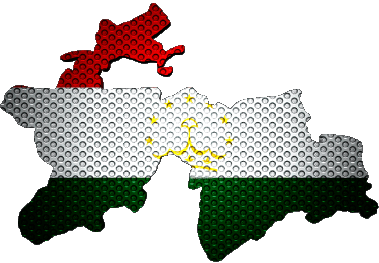 Karte Tadschikistan Asien Fahnen 