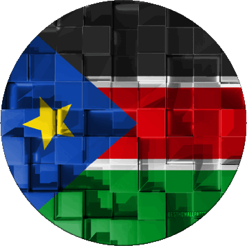 Rond South Sudan Africa Flags 