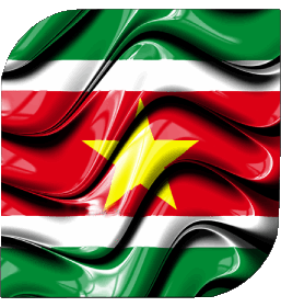 Square Suriname America Flags 