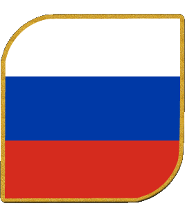 Square Russia Europe Flags 