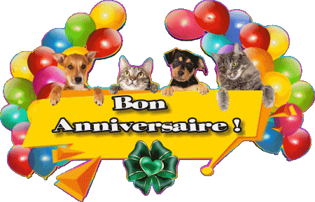 007 Animaux Bon Anniversaire Französisch Nachrichten 