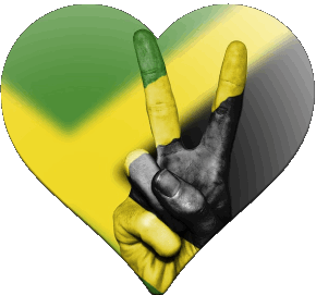 Cuore Giamaica America Bandiere 