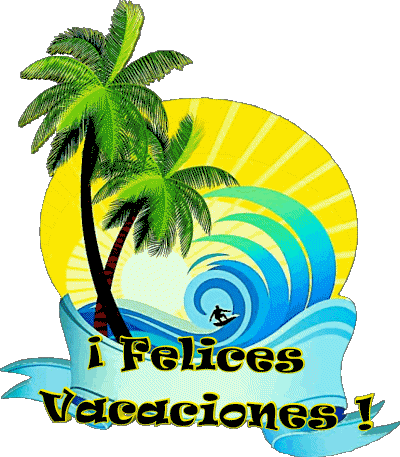 25 Fondo transparente Felices Vacaciones Español Mensajes 