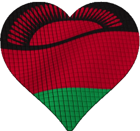 Corazón Malawi África Banderas 