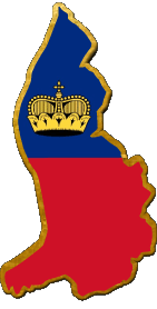Map Liechtenstein Europe Flags 