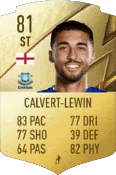 Dominic Calvert-Lewin Angleterre F I F A - Joueurs Cartes Jeux Vidéo Multi Média 