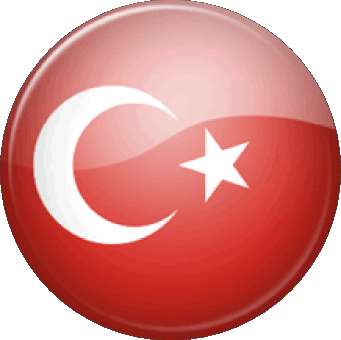Rond Turquie Asie Drapeaux 