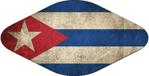 Oval 02 Cuba América Banderas 