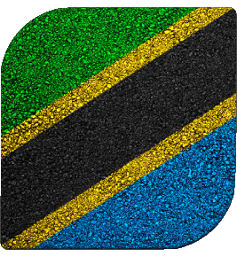 Carré Tanzanie Afrique Drapeaux 